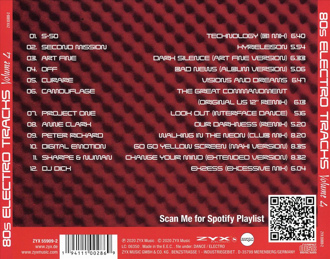 '80s Electro Tracks, Vol. 4 cover art