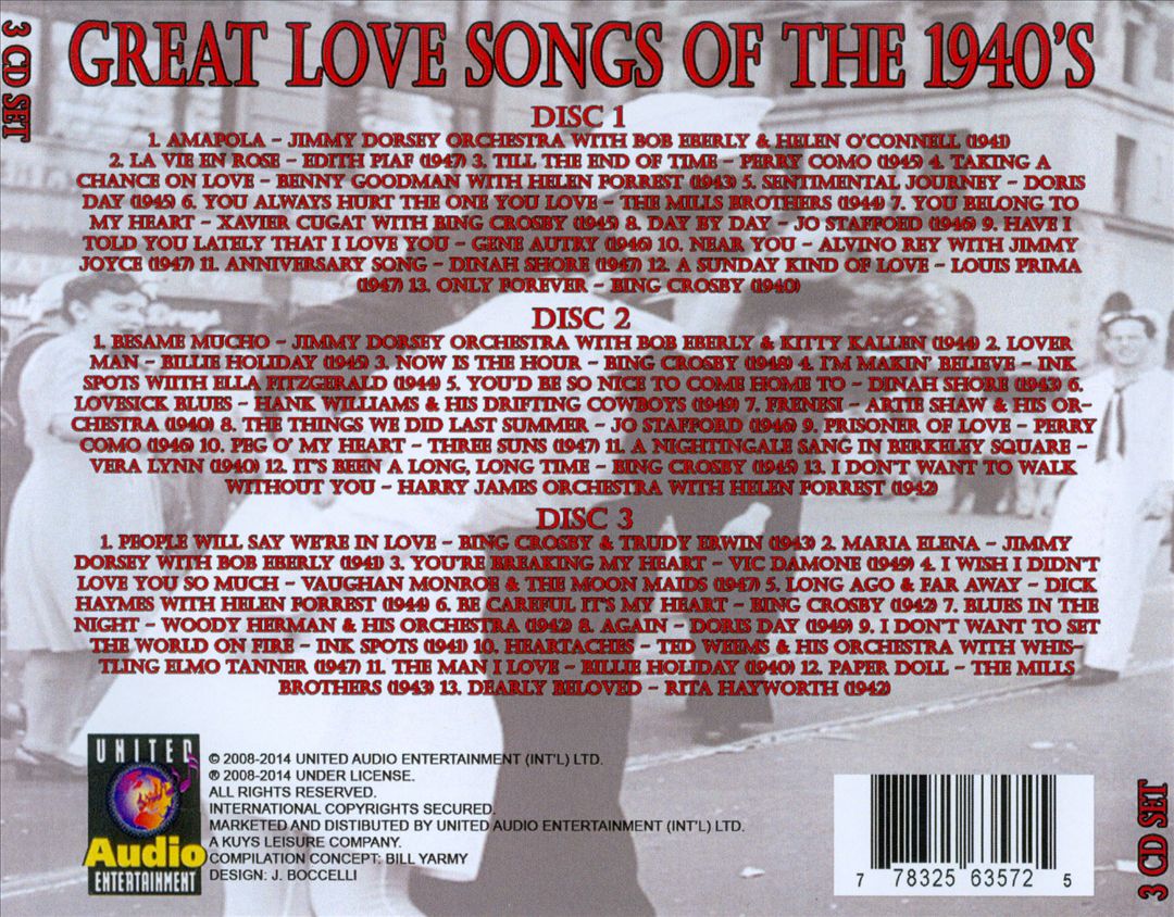 Great Love Songs of the 1940's cover art