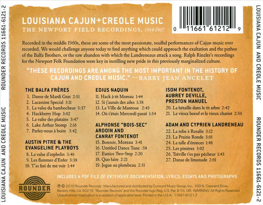 Louisiana Cajun and Creole Music: The Newport Field Recordings cover art