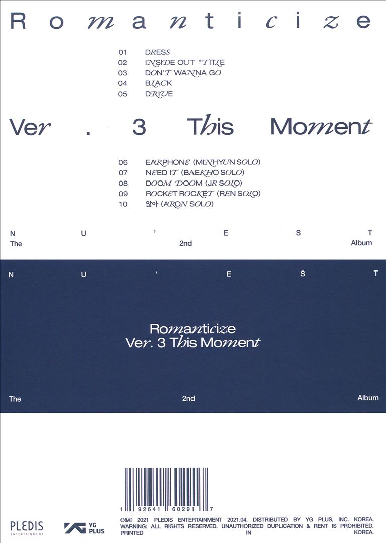 2nd Album 'Romanticize' [THIS MOMENT Version] cover art