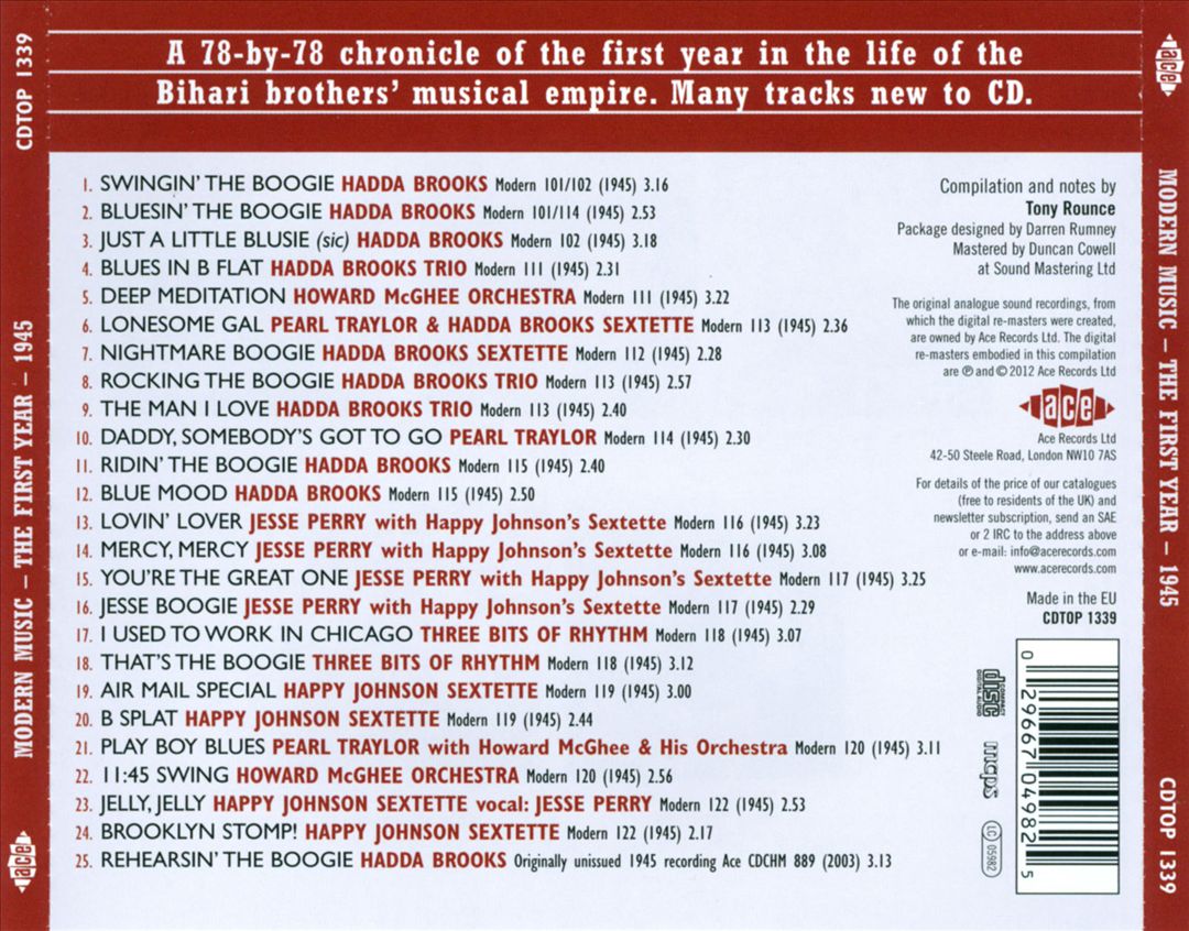 Modern Music: The First Year 1945 cover art