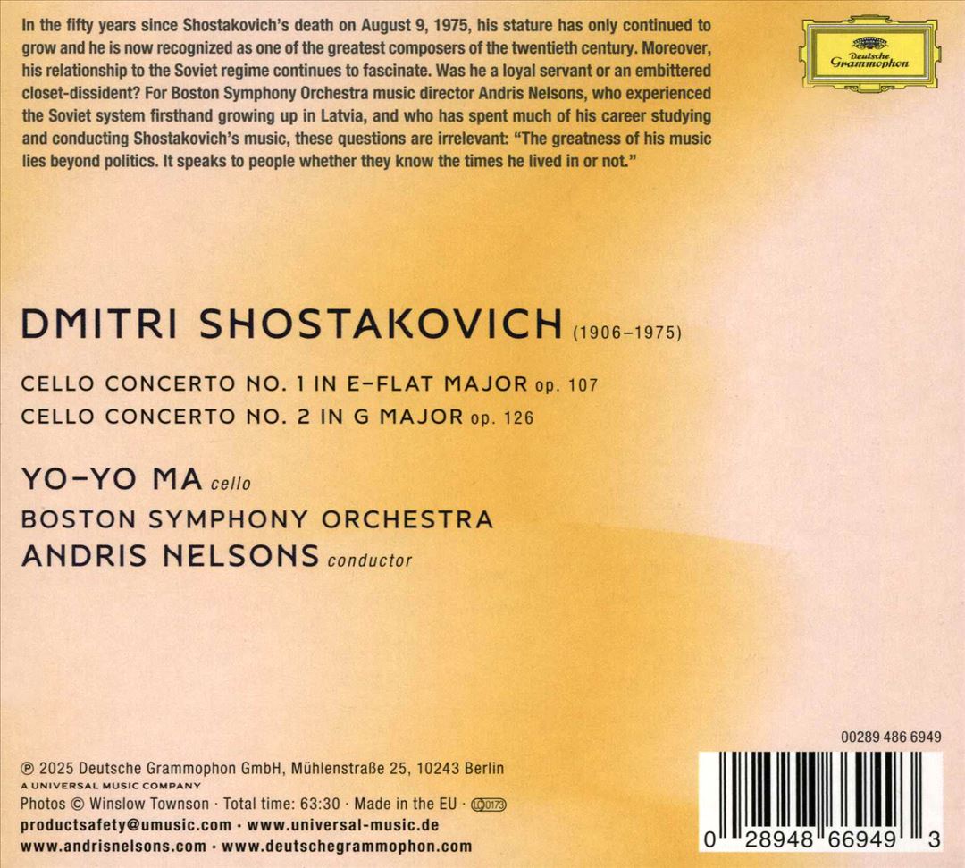 Shostakovich: The Cello Concertos cover art