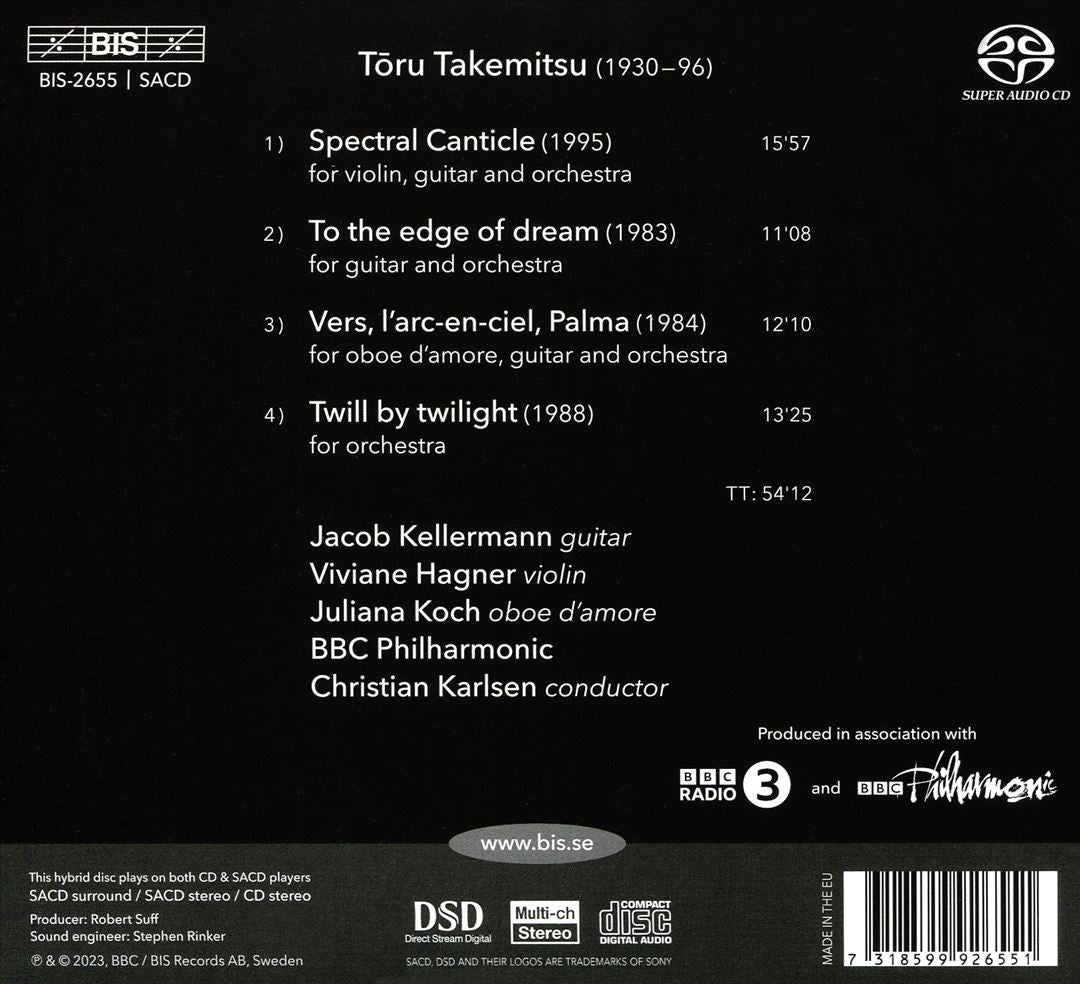 Toru Takemitsu: Spectral Canticle cover art