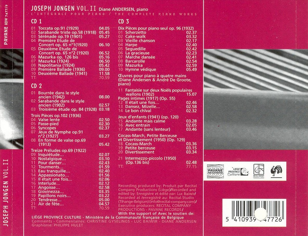 Joseph Jongen: The Complete Piano Works, Vol. 2 cover art