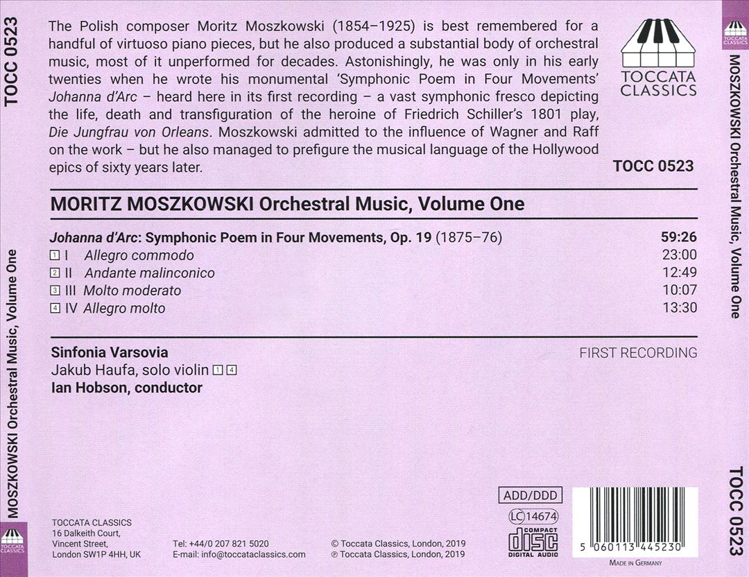 Moritz Moszkowski: Orchestral Music, Vol. 1 cover art