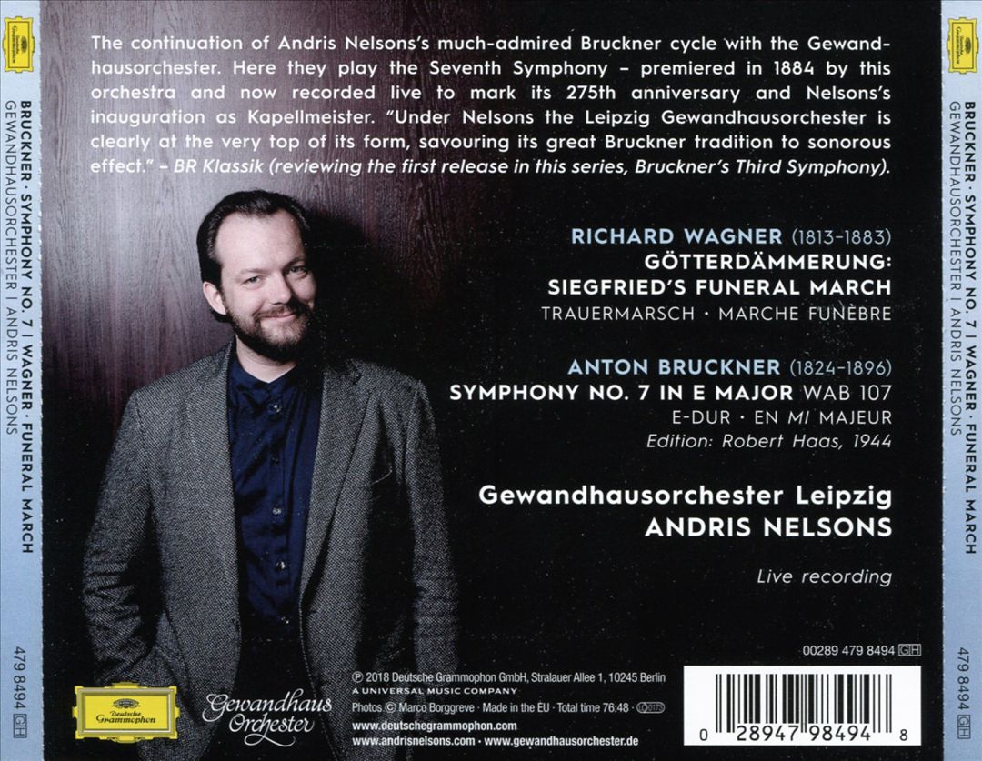 Bruckner: Symphony No. 7; Wagner: Siegfried's Funeral March cover art