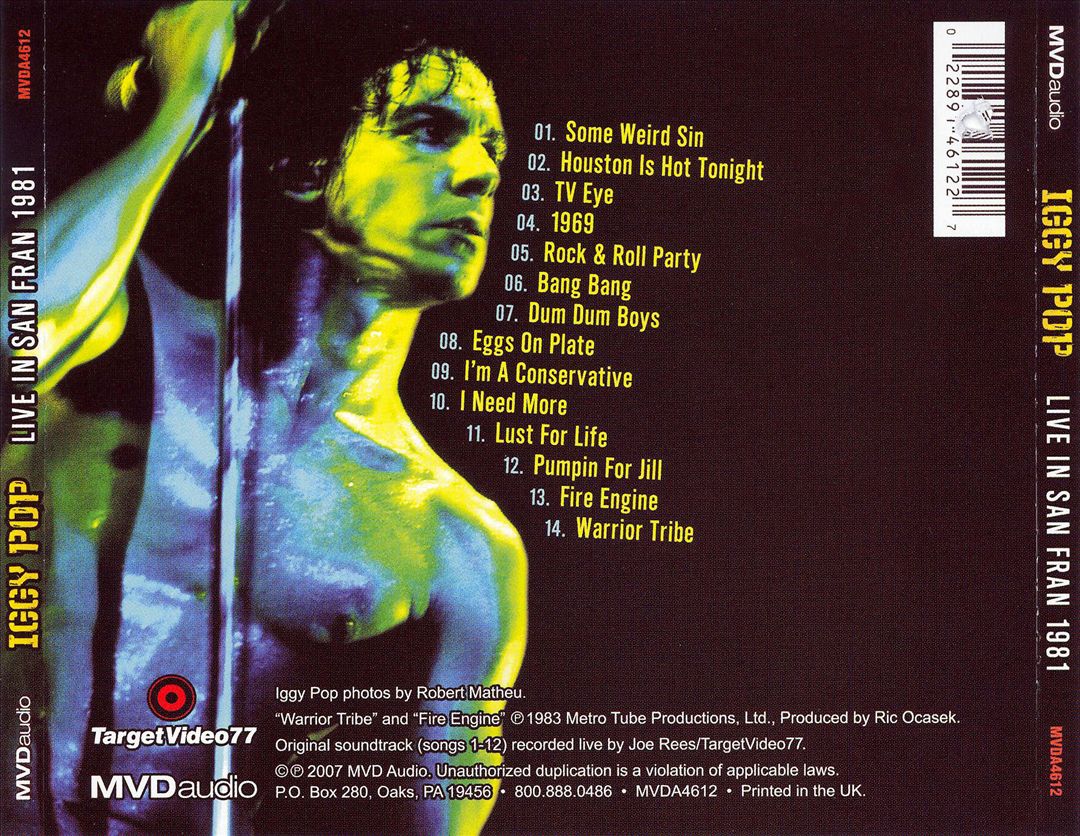 Live in San Fran 1981 cover art