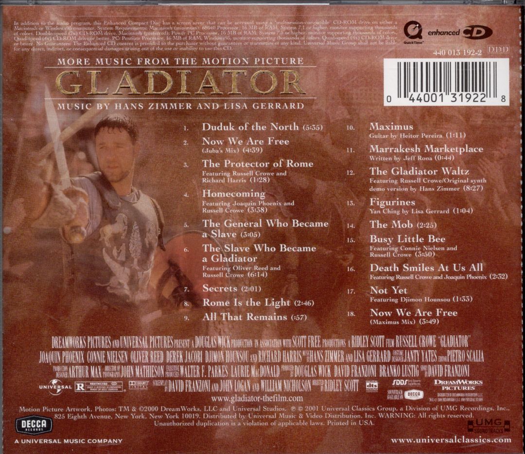 Gladiator: More Music From the Motion Picture cover art