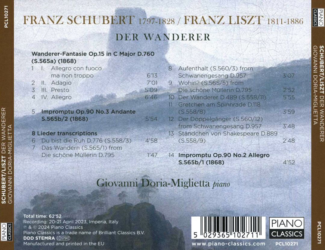 Schubert/Liszt: Der Wanderer cover art