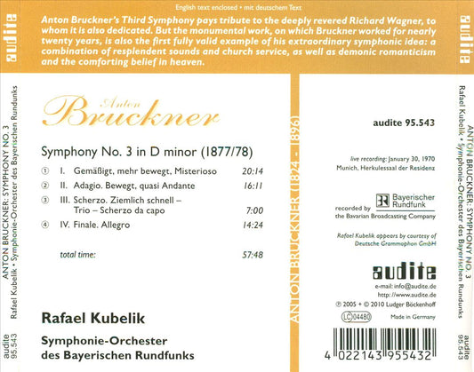 Bruckner: Symphony No. 3 in D minor cover art
