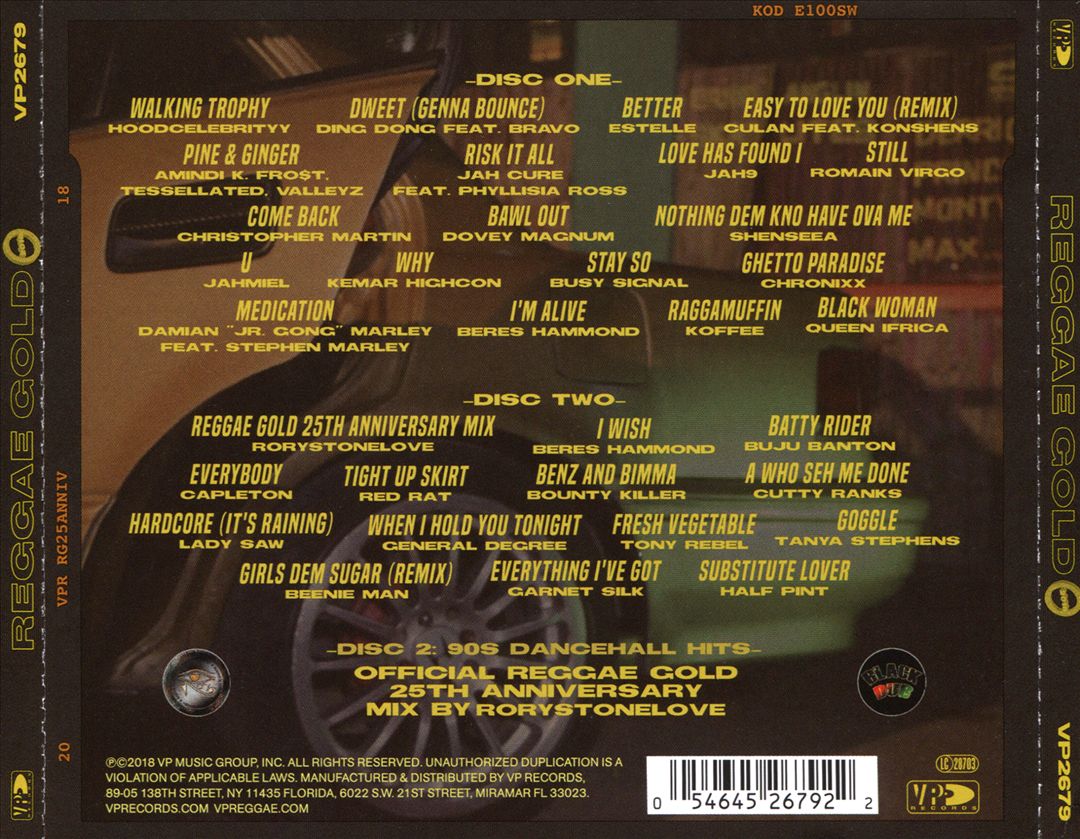 Reggae Gold 2018 cover art