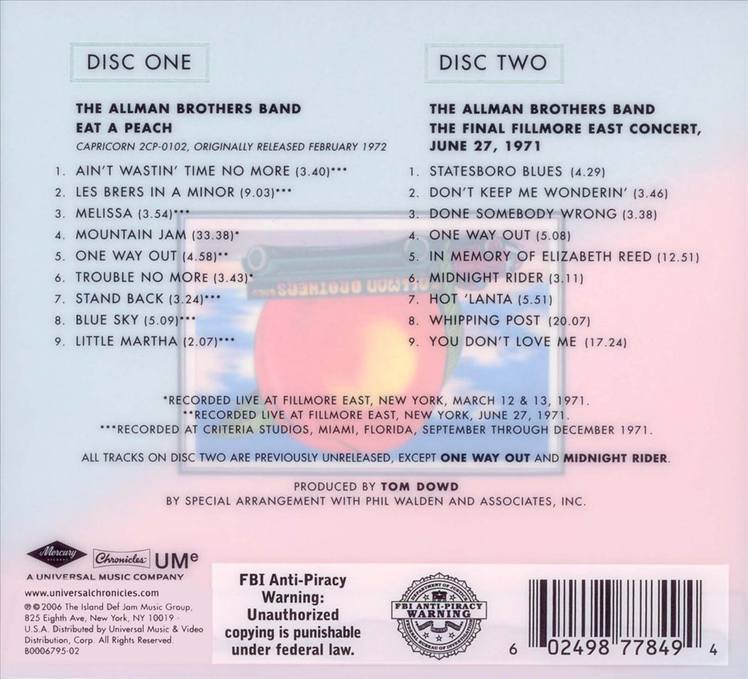 Eat a Peach [Deluxe Edition] cover art