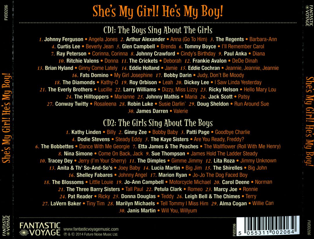 She's My Girl: The Boys Sing About the Girls/He's My Boy: The Girls Sing About the Boys cover art