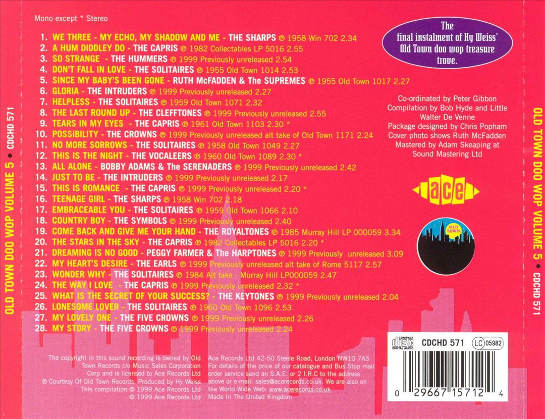 Old Town Doo Wop, Vol. 5 cover art