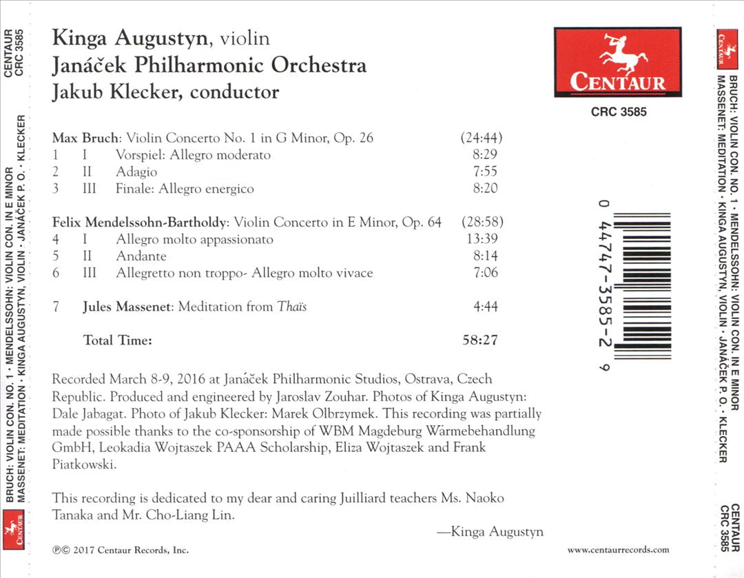 Bruch, Mendelssohn & Massenet: Violin Works cover art