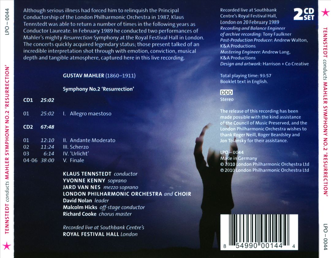 Mahler: Symphony No. 2 "Resurrection" cover art
