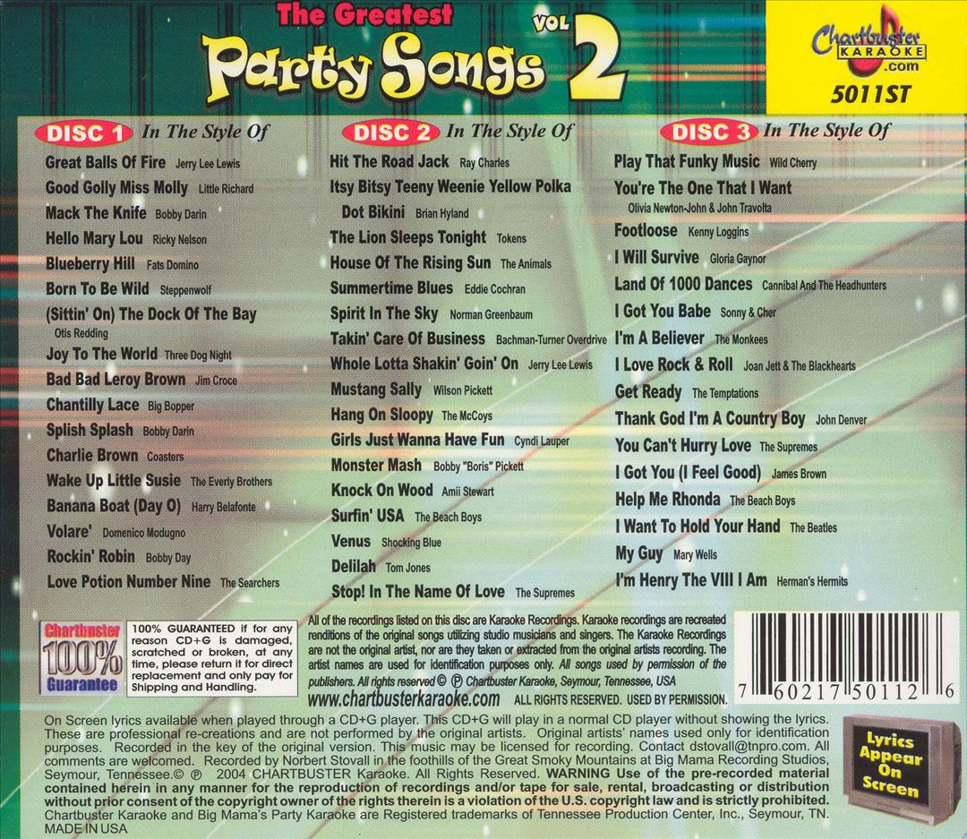 Chartbuster Karaoke: Greatest Party Songs, Vol. 2 cover art