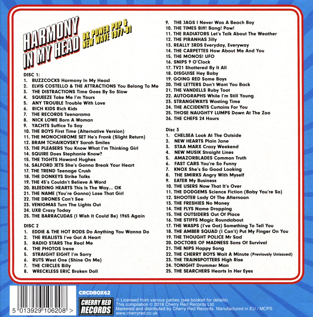 Harmony in My Head: UK Power Pop & New Wave 1977-81 cover art