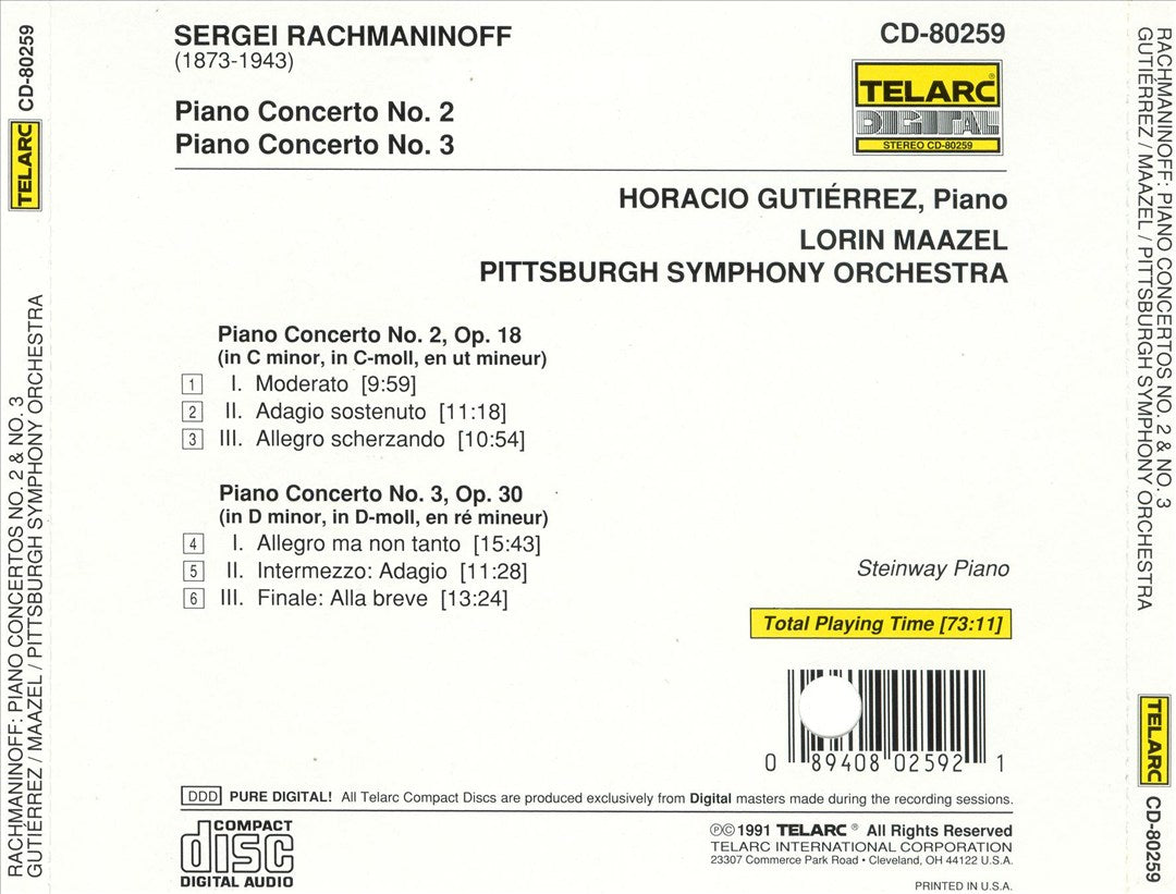 Rachmaninoff: Piano Concerto No. 2; Piano Concerto No. 3 cover art