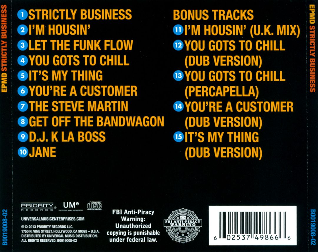 Strictly Business [Bonus Tracks] cover art