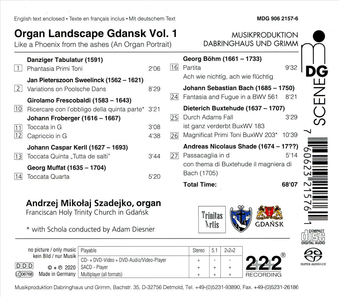 Gdansk Organ Landscape, Vol. 1: Like a Phoenix from the Ashes - An Organ Portrait cover art