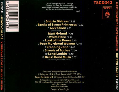 But Two Came By cover art
