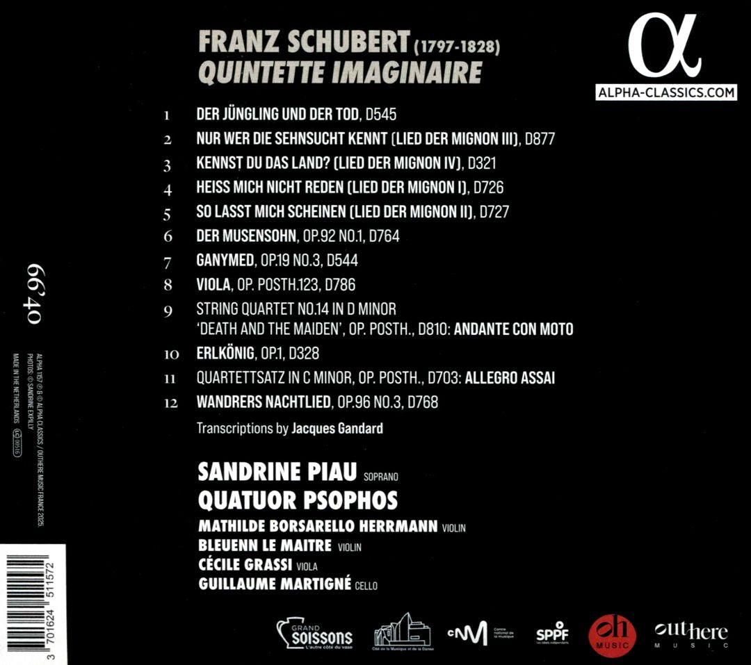 Schubert: Quintette imaginaire cover art