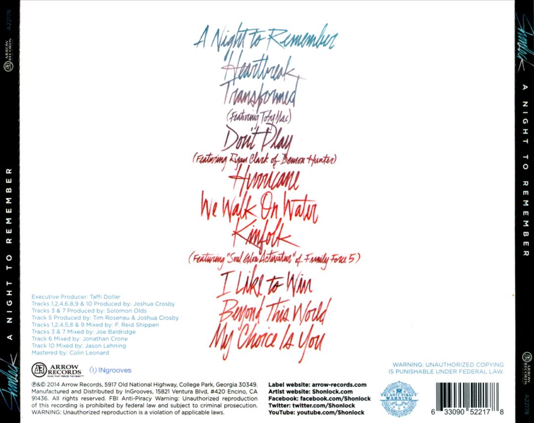 Night To Remember cover art