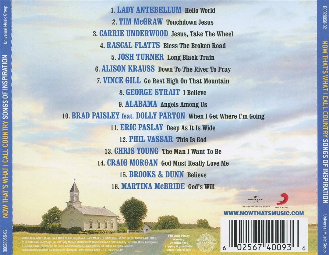 NOW Country: Songs of Inspiration cover art