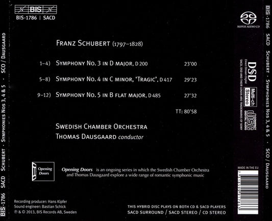 Schubert: Symphonies Nos. 3-5 cover art