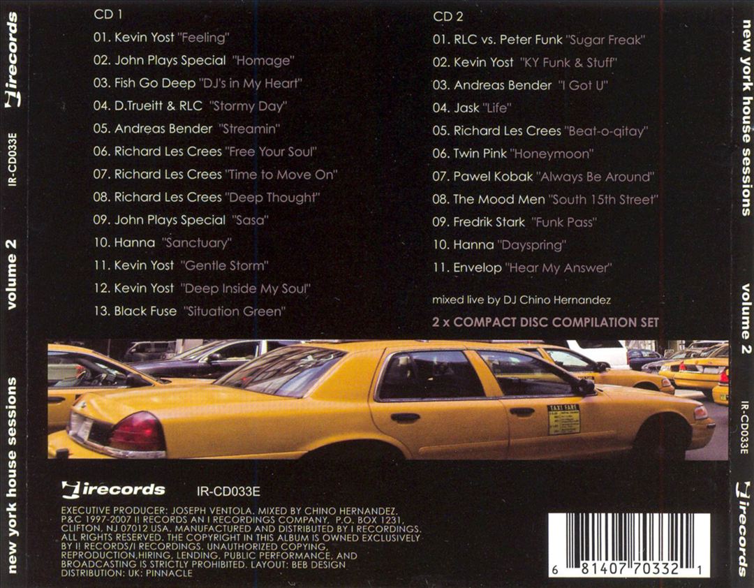 New York House Sessions, Vol. 2: A Mix Compilation by Chino Hernandez cover art