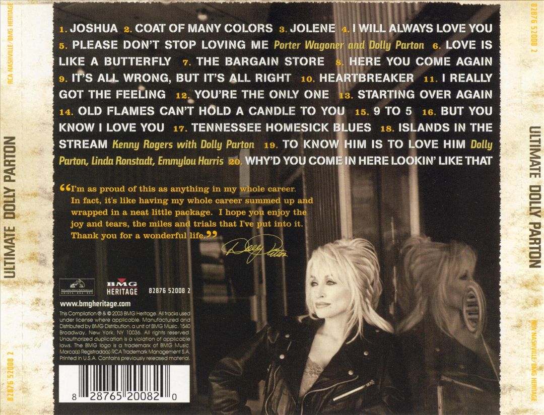 Ultimate Dolly Parton cover art