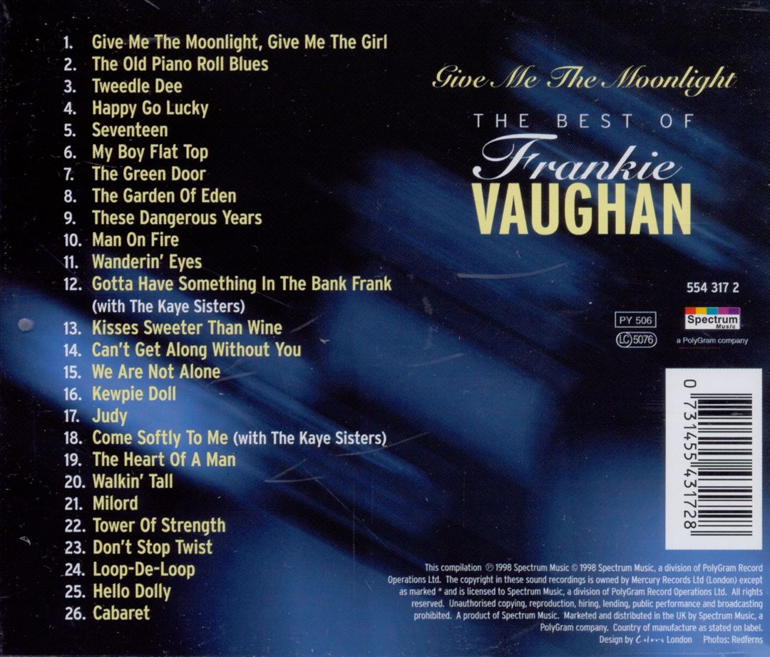 Give Me the Moonlight: The Best of Frankie Vaughan cover art