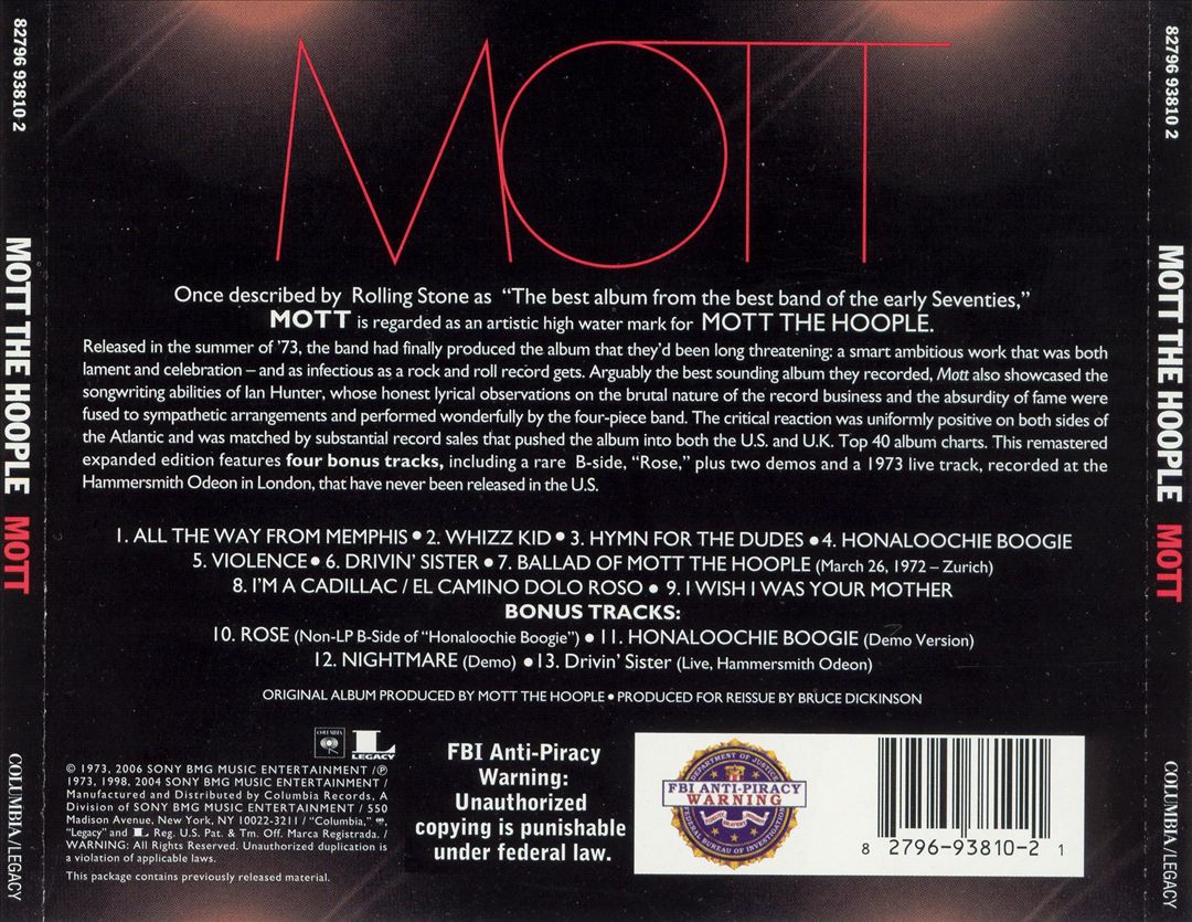 Mott [Legacy Edition] cover art