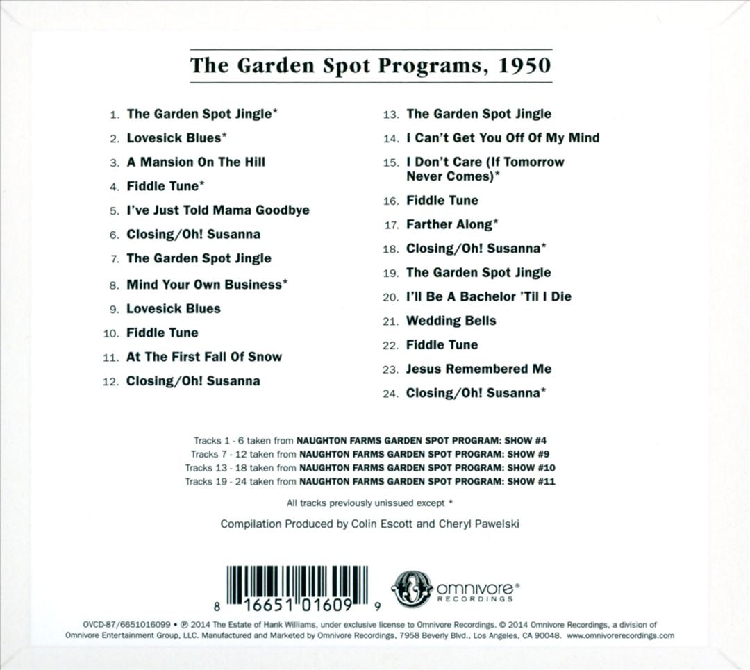 Garden Spot Programs, 1950 cover art