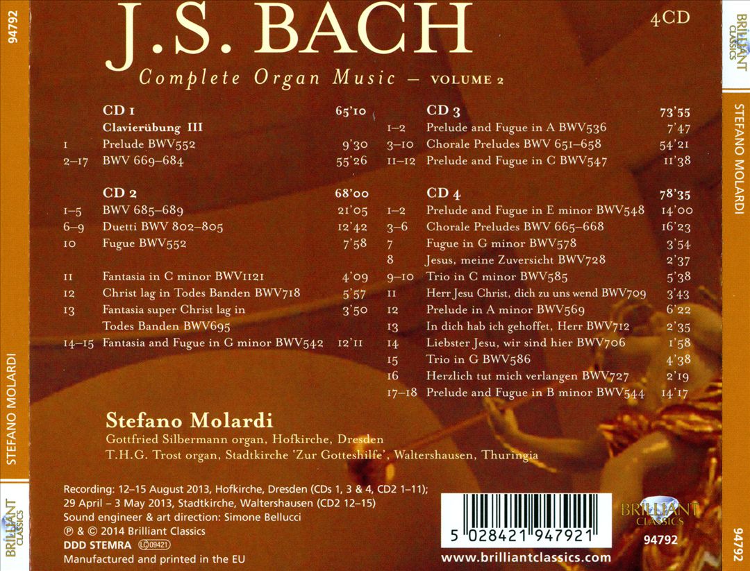 J.S. Bach: Complete Organ Music, Vol. 2 cover art