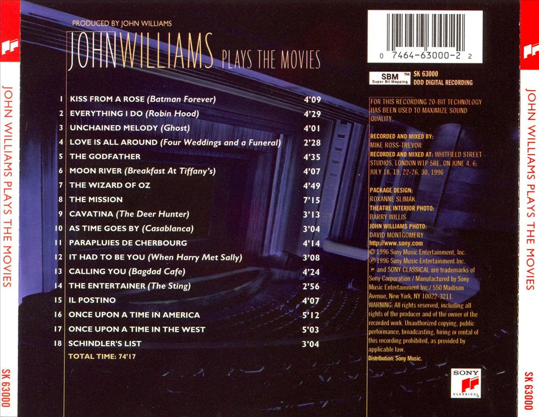 John Williams Plays the Movies cover art