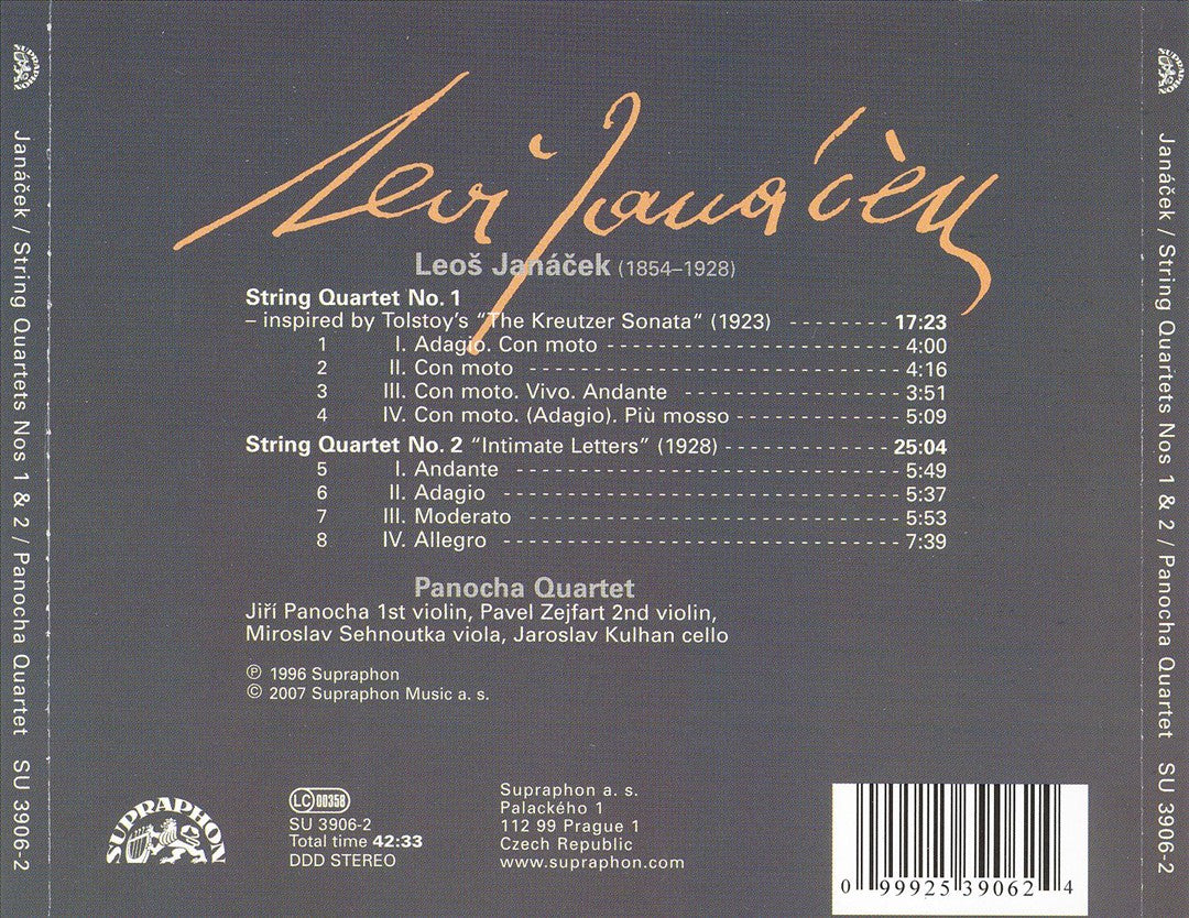 Janácek: String Quartets cover art
