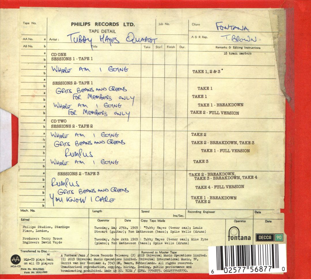 Grits, Beans and Greens: The Lost Fontana Studio Sessions 1969 [Deluxe Edition] cover art