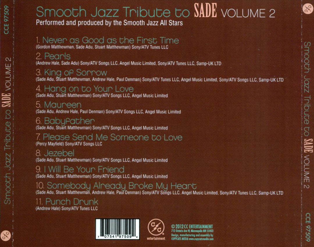 Smooth Jazz Tribute To Sade, Vol. 2 cover art