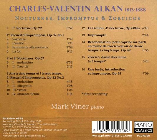 Alkan: Nocturnes, Impromptus & Zoracicos cover art