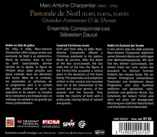 Marc-Antoine Charpentier: Pastorale de Noël cover art