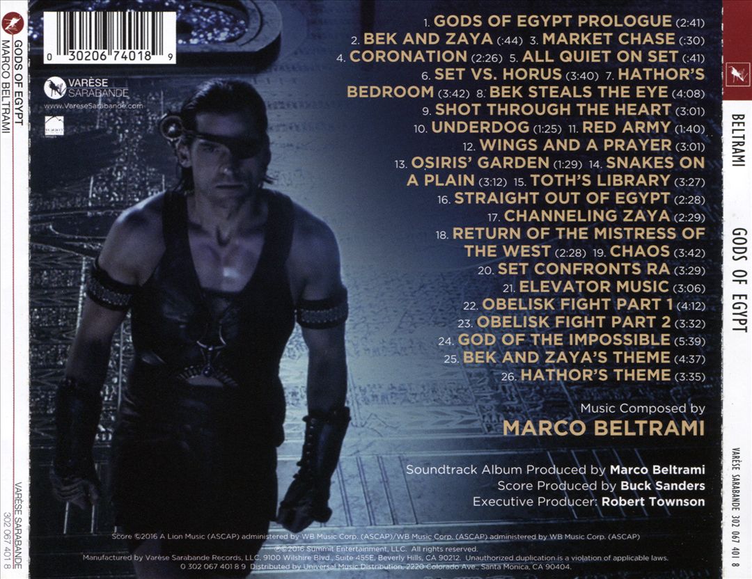 Gods of Egypt [Original Motion Picture Soundtrack] cover art