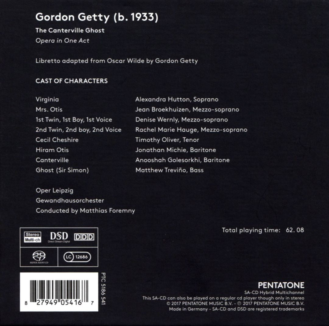 Gordon Getty: The Canterville Ghost cover art