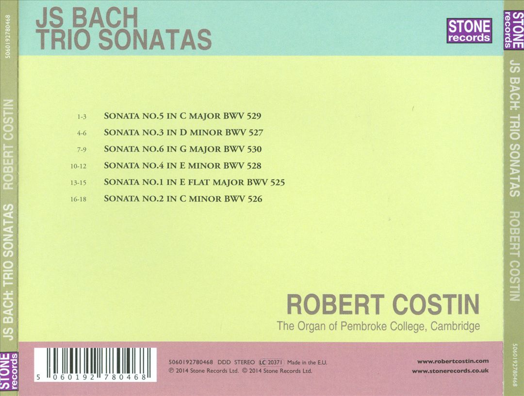 JS Bach: Trio Sonatas cover art