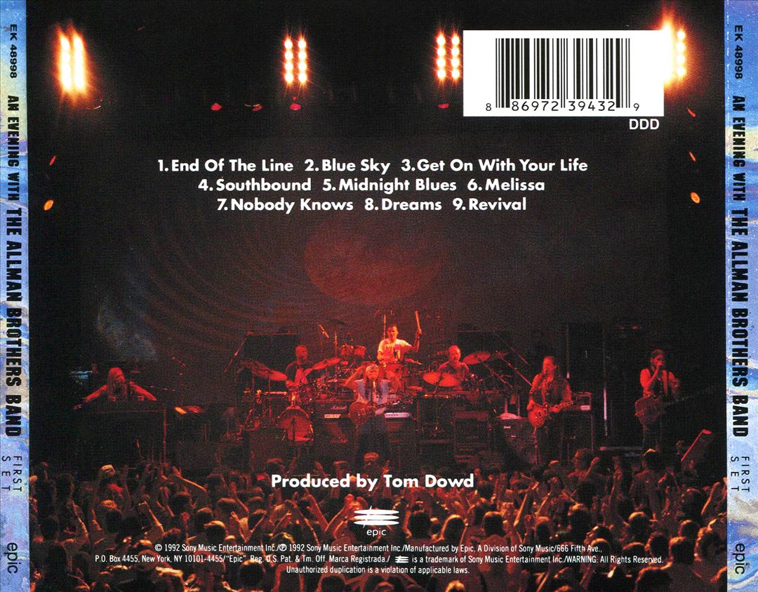 Evening with the Allman Brothers Band: First Set cover art