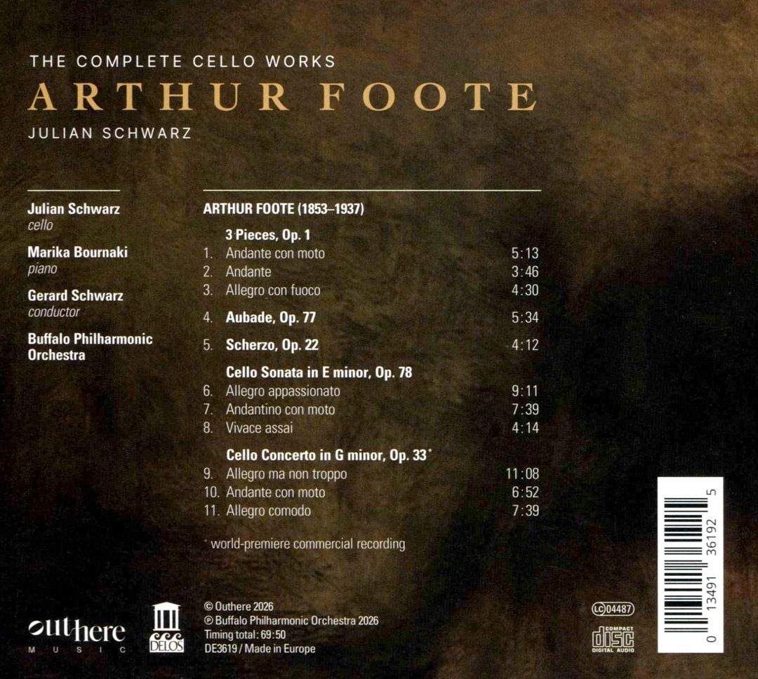 Arthur Foote: The Complete Cello Works cover art