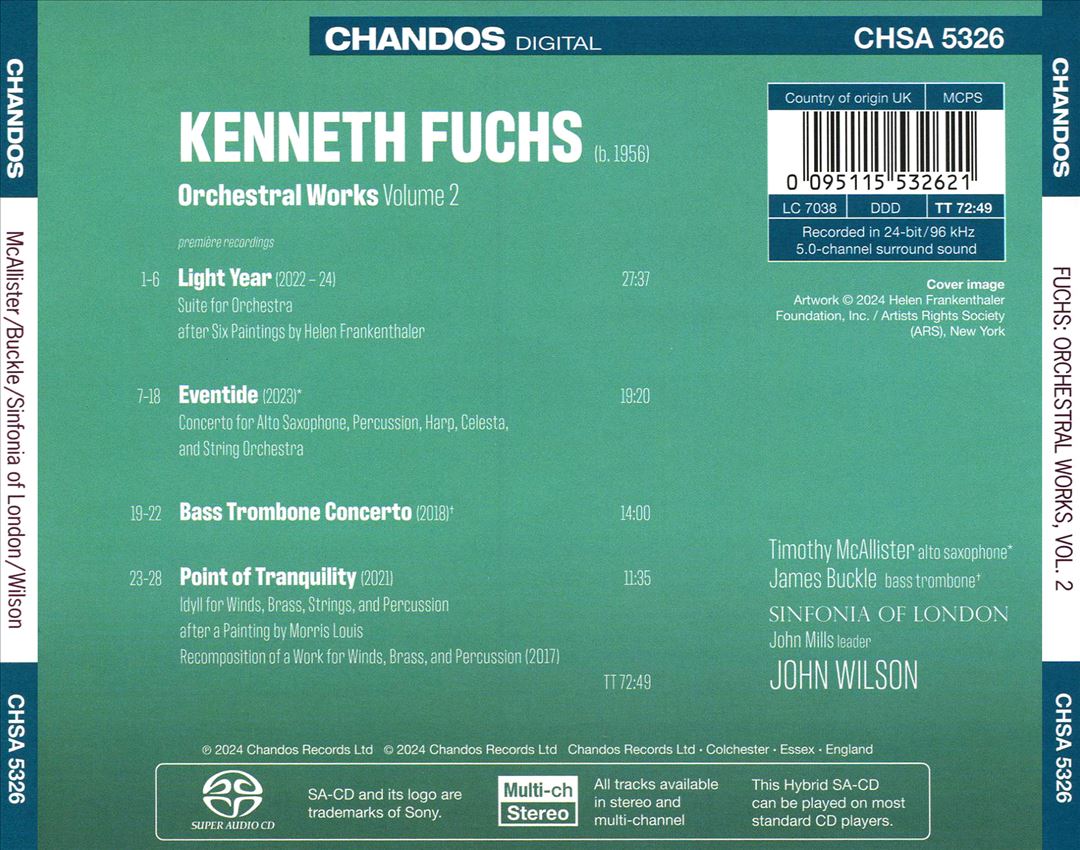 Kenneth Fuchs: Orchestral Works, Vol. 2 cover art