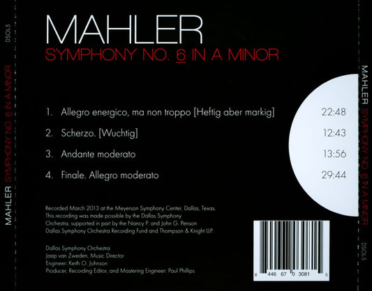 Mahler 6 cover art