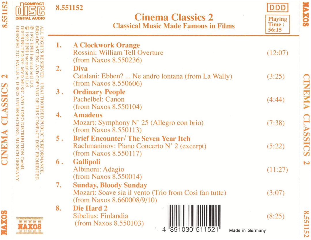 Cinema Classics, Vol. 2 cover art